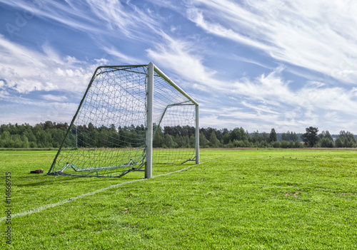 Soccer Goal on Soccer Pitch