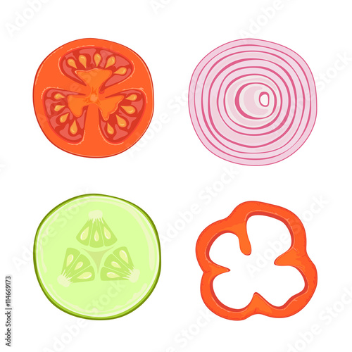 Set of vegetables