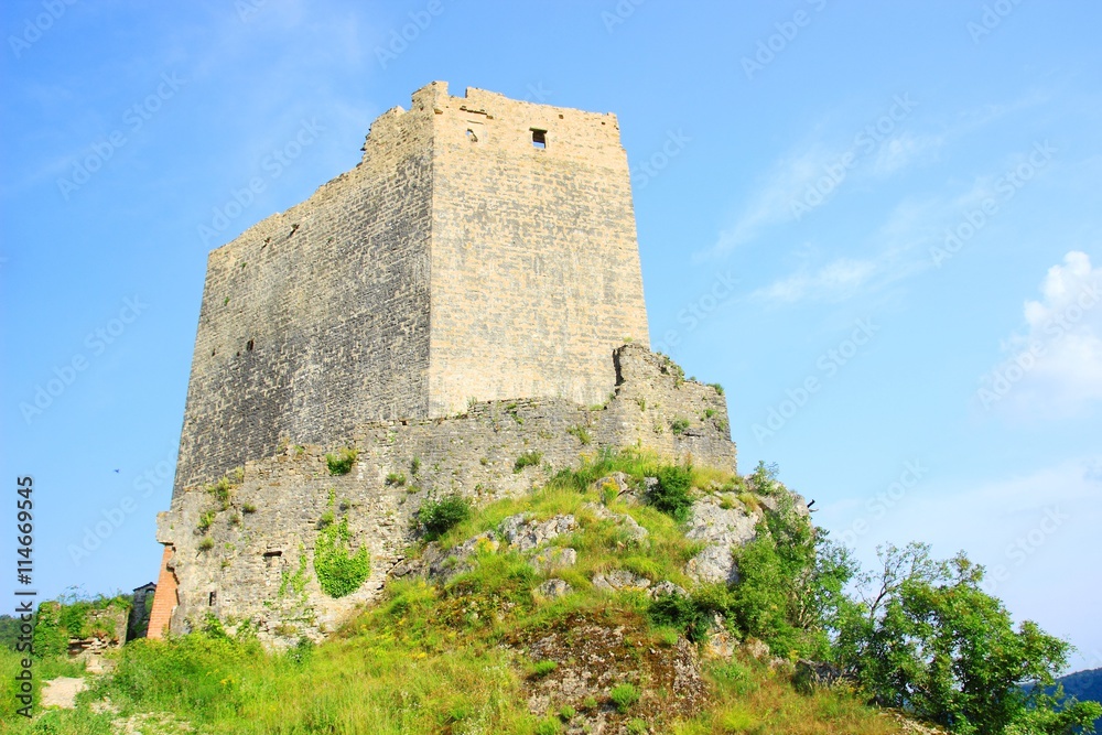 Old ruined castle in Istria, Croatia