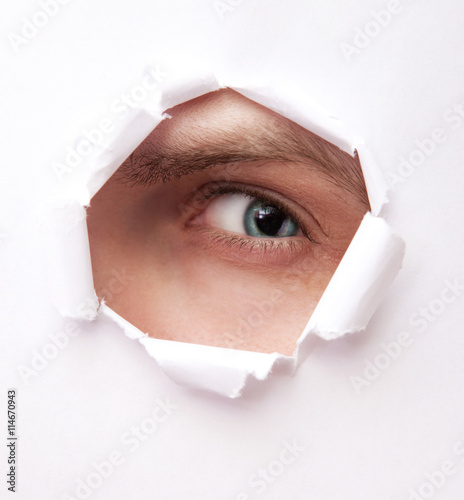 Eye from paper hole