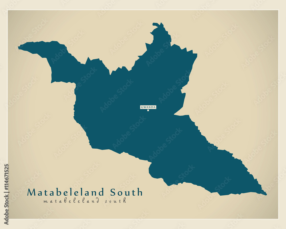 Modern Map - Matabeleland South ZW