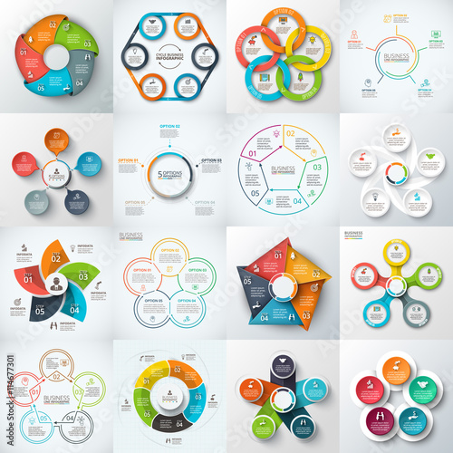 Big set of vector elements for infographic. 