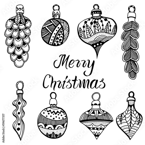 Set of christmas toys