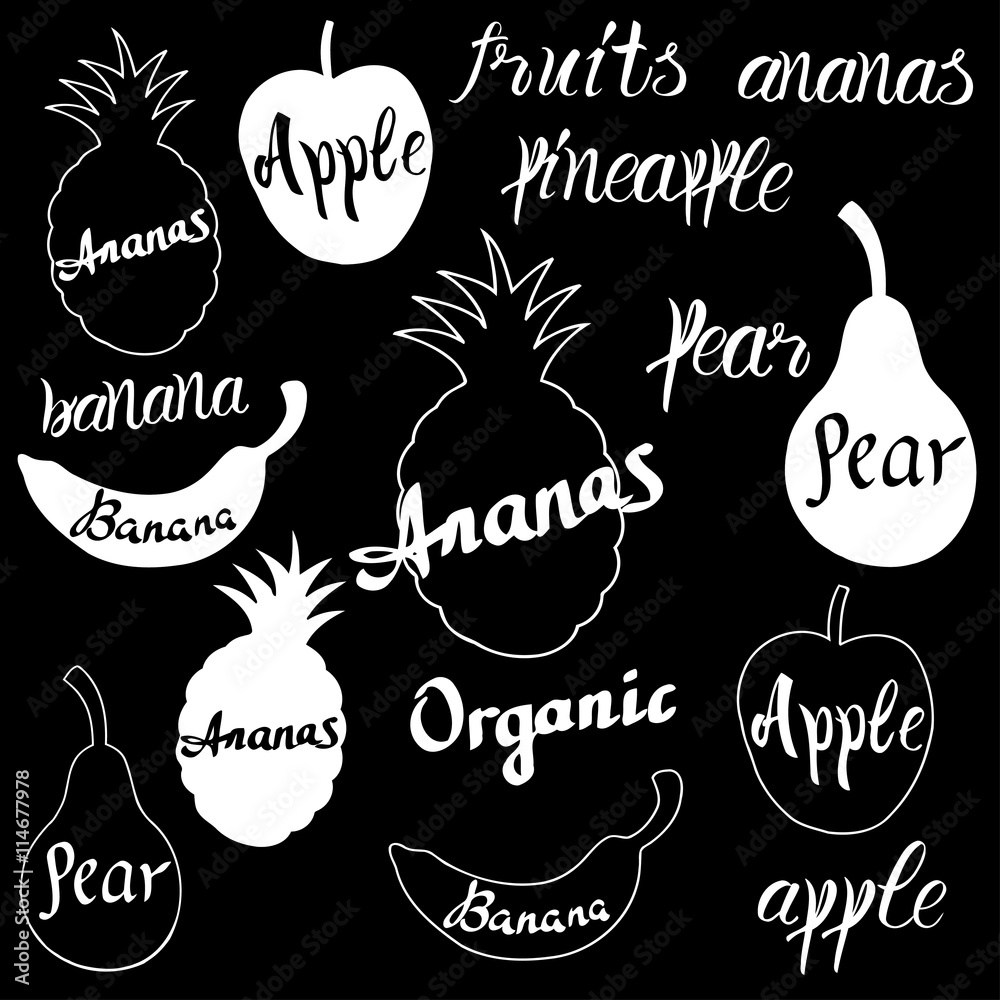 Naklejka premium Vector fruit logo.