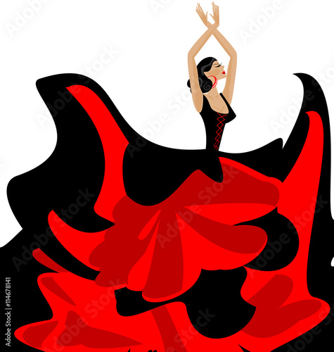 woman and flamenco dance