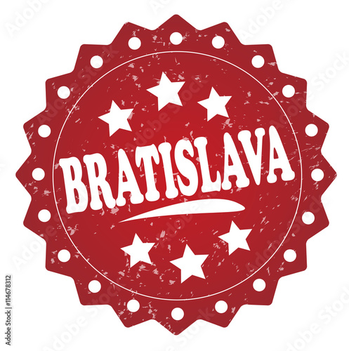 Canvas Print bratislava grunge stamp