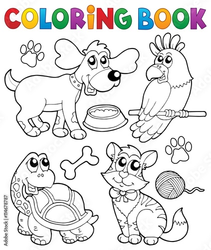 Coloring book with pets 3