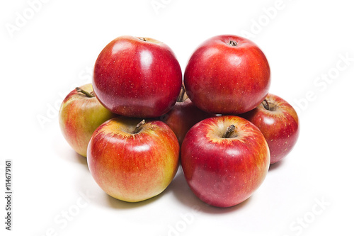 Ripe juicy fruits isolated on white background.