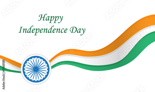 Happy India Independence Day. Independence Day India greeting card, banner. Vector illustration