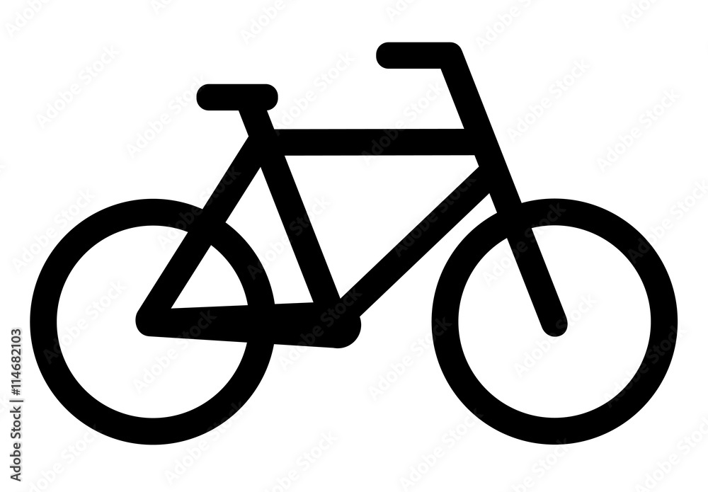 Naklejka premium Bicycle icon on white background. Vector illustration eps 10