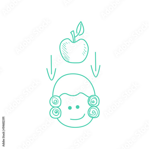 Apple Falling On Newtons Head