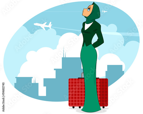 Woman in airport