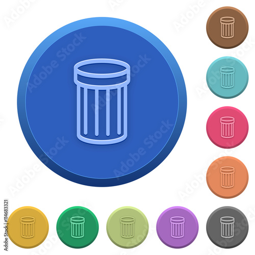 Embossed trash buttons