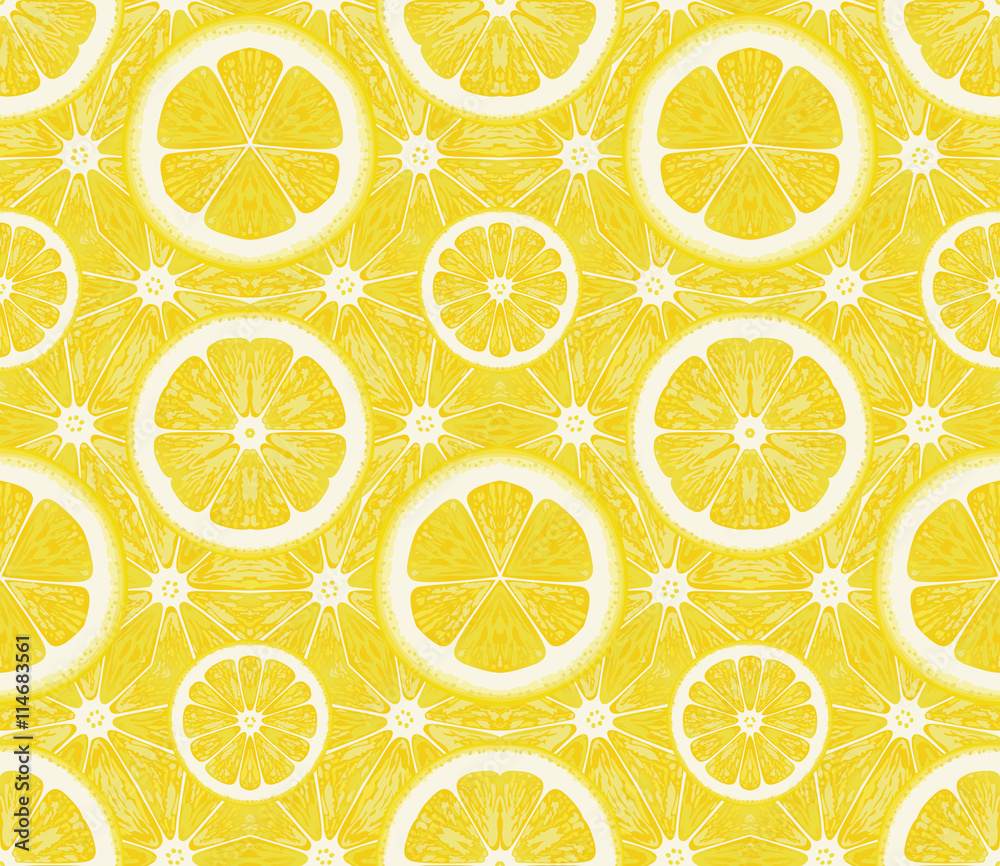 Seamless pattern from lemons. Vector background. Seamless pattern from lemons. Vector background.