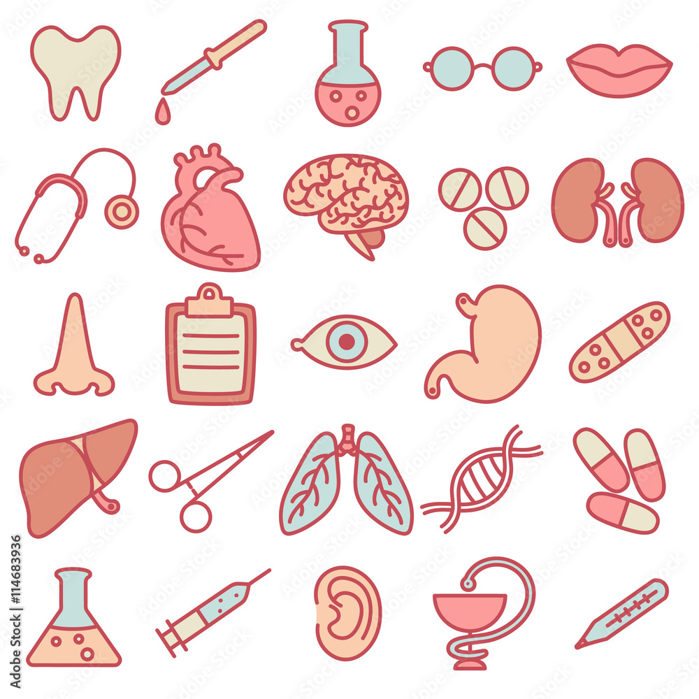 icons on the topic of medicine icons on the topic of medicine