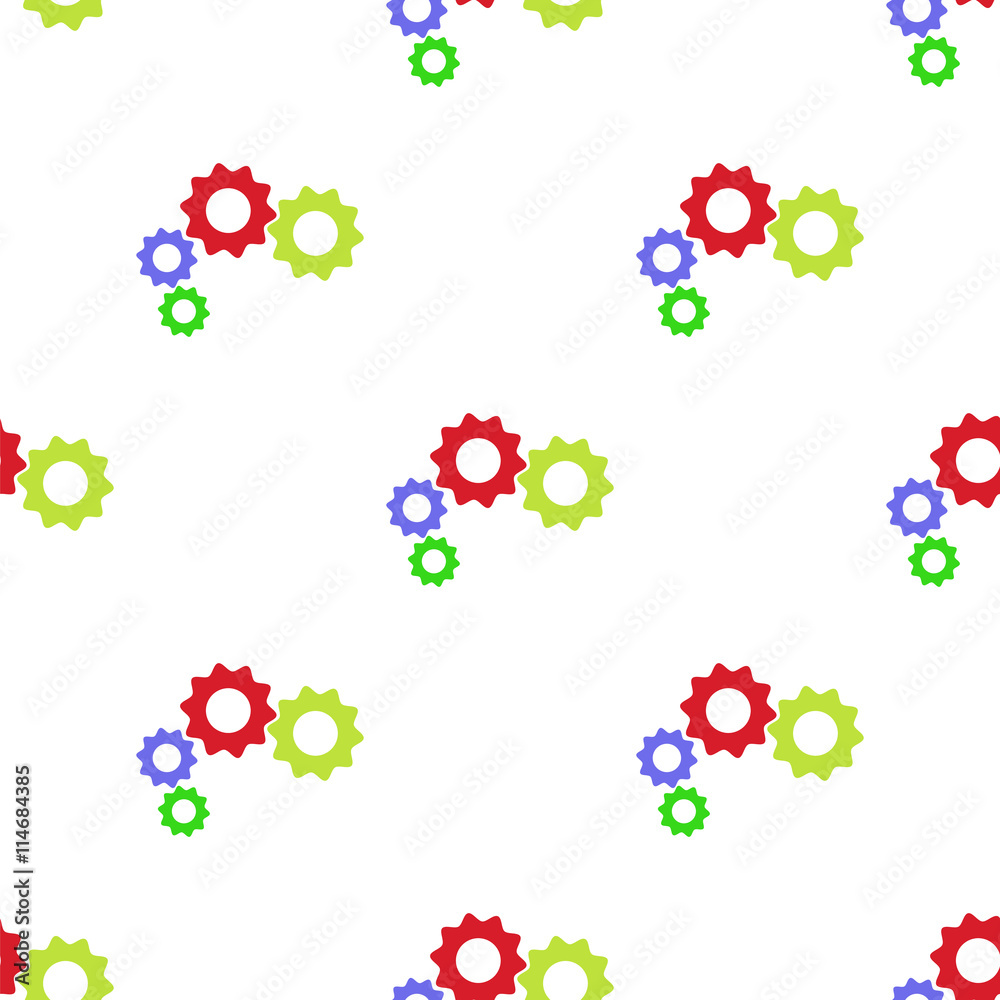 Gears Isolated on White Background. Seamless Gears Pattern Gears Isolated on White Background. Seamless Gears Pattern