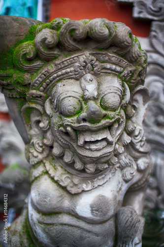 traditional balinese statue on bali, indonesia