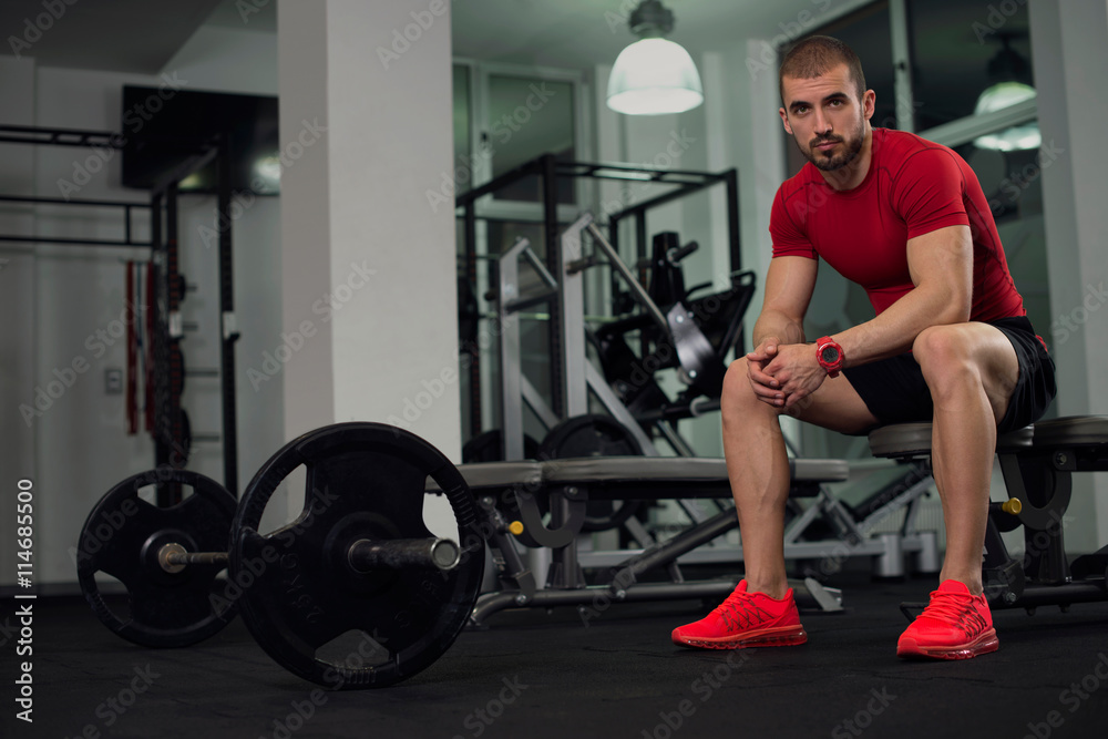 Muscular Man in The Gym