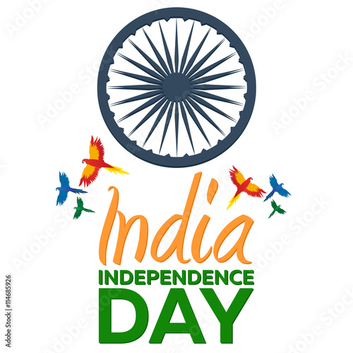 Independence day of India. Vector illustration. 15th August.