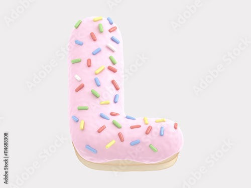 Donut font pink cream
