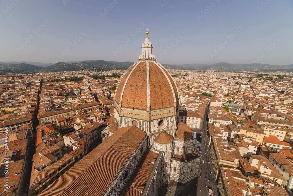 Fototapeta premium view over florence from cattedrale di Santa Maria del Fiore