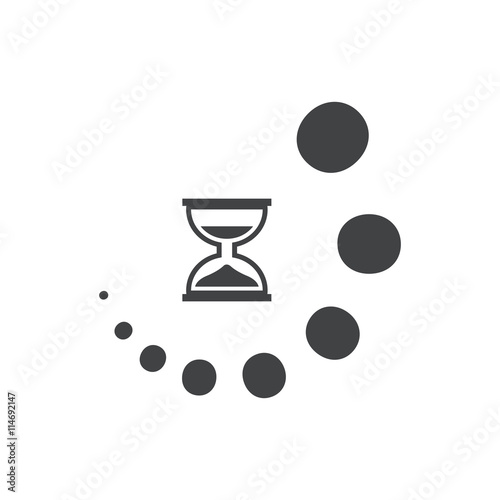 hourglass icon and logo