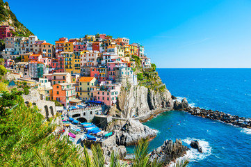 Fototapete Wohnzimmer Cinque Terre Küstendörfer Italien Meerblick  © smallredgirl