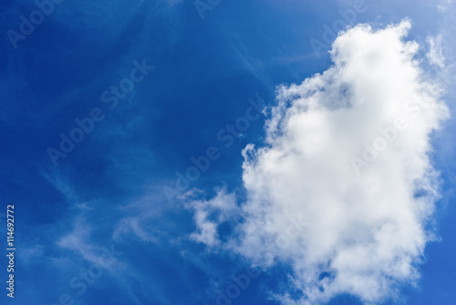 Background, blue sky background with tiny clouds