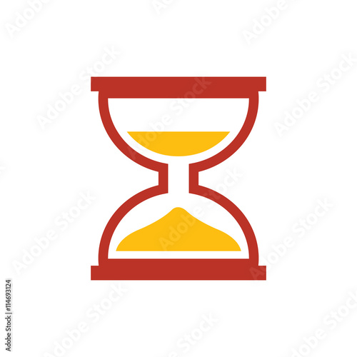 design hourglass icon and logo