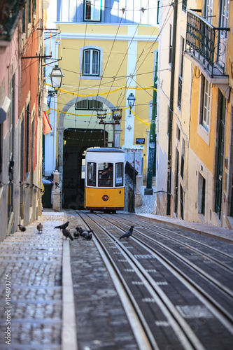 The Bica Funicular, Lisbon, Portugal 