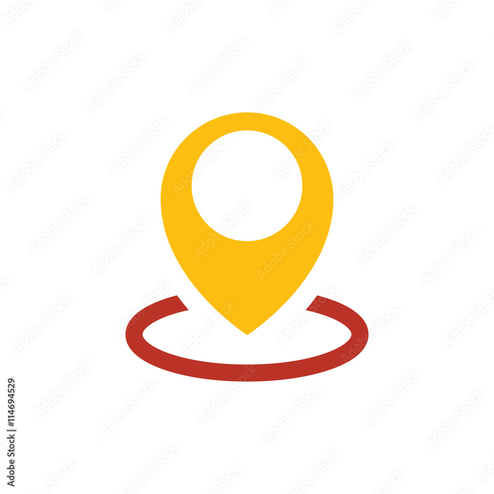 pin Flat icon and Logo design pin Flat icon and Logo design