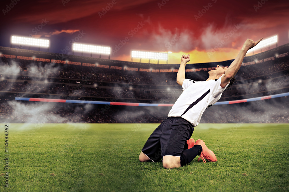 Naklejka premium the soccer game