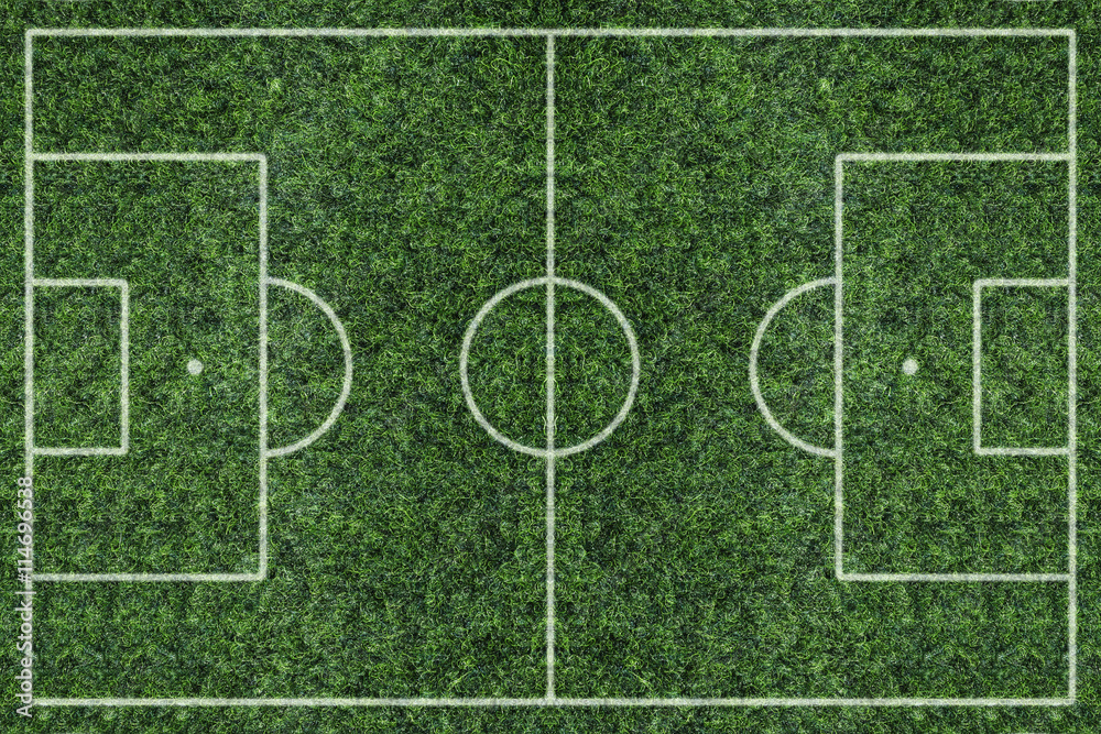 green Soccer Field with white lines