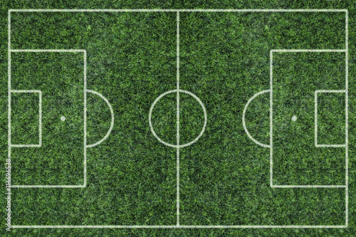 green Soccer Field with white lines