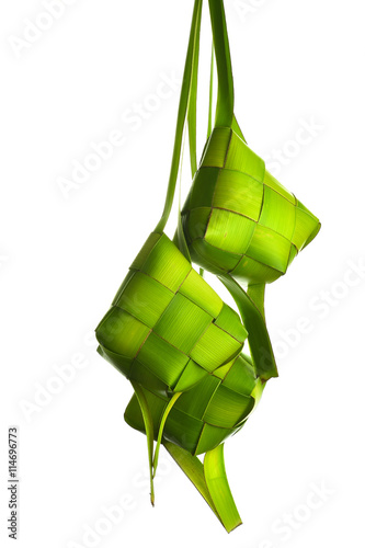 Ketupat (Rice Dumpling). Ketupat is a natural rice casing made from coconut leaf