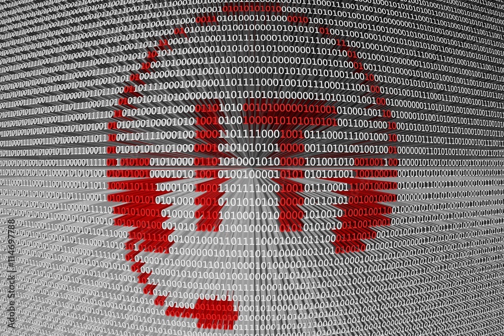 IT support in the form of binary code, 3D illustration IT support in the form of binary code, 3D illustration
