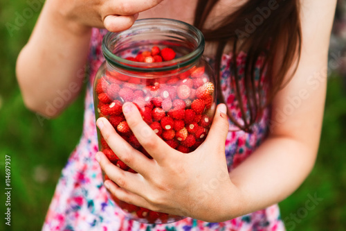 The ripe strawberries.