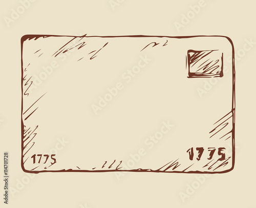 Bank card. Vector drawing