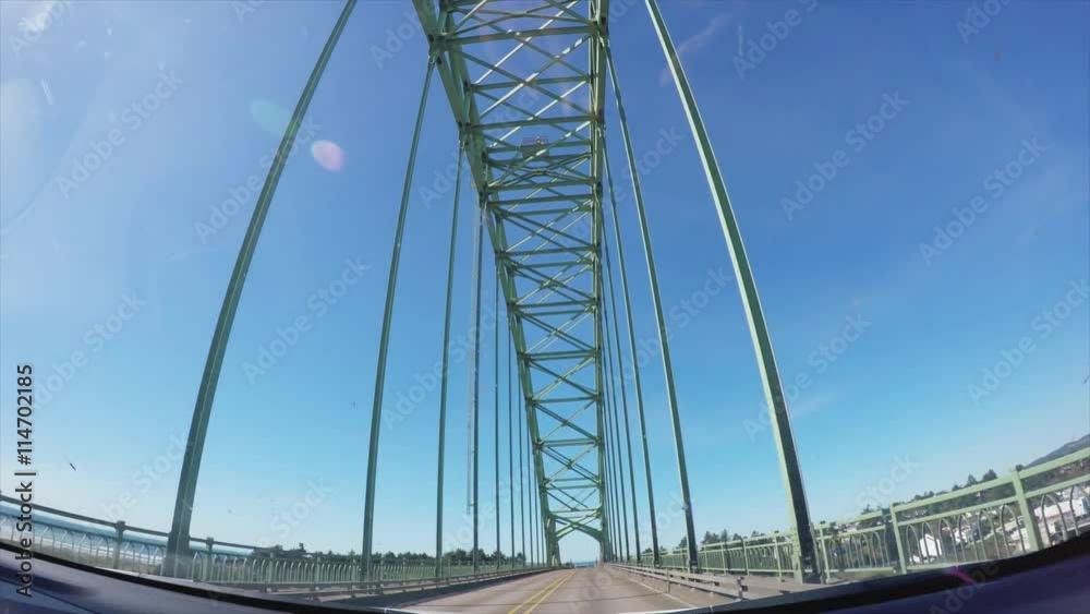 Car on bridge