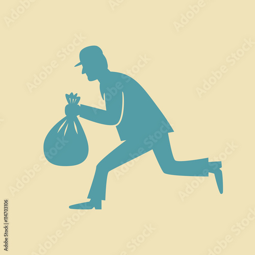 Thief vector icon
