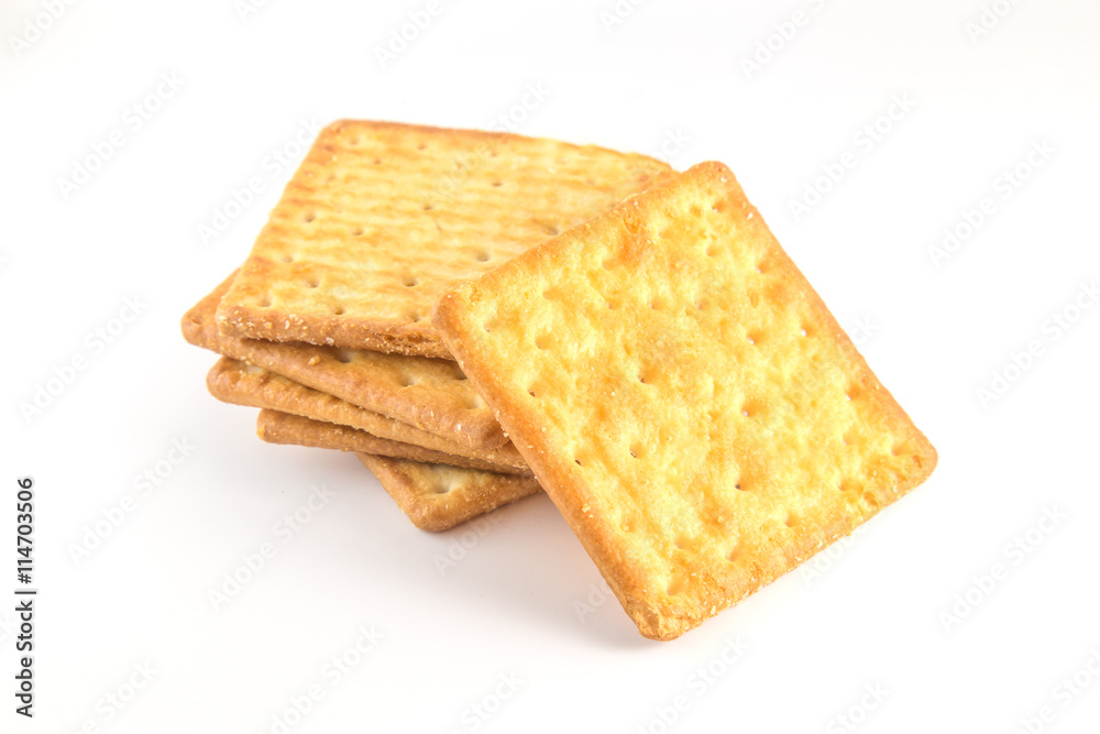 Cracker isolated on white background Cracker isolated on white background