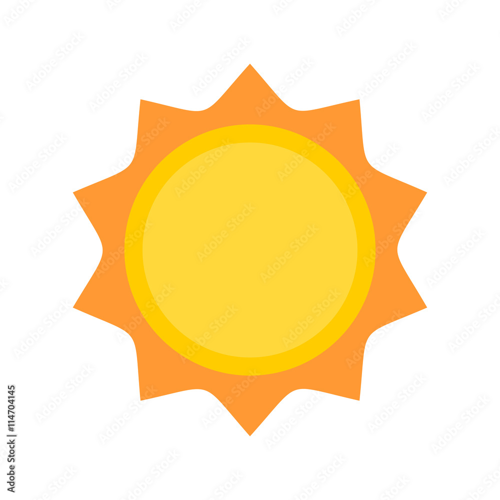 Sun logo icon. Vector illustration isolated on white background Sun logo icon. Vector illustration isolated on white background