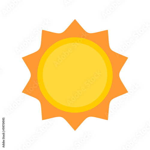 Sun logo icon. Vector illustration isolated on white background