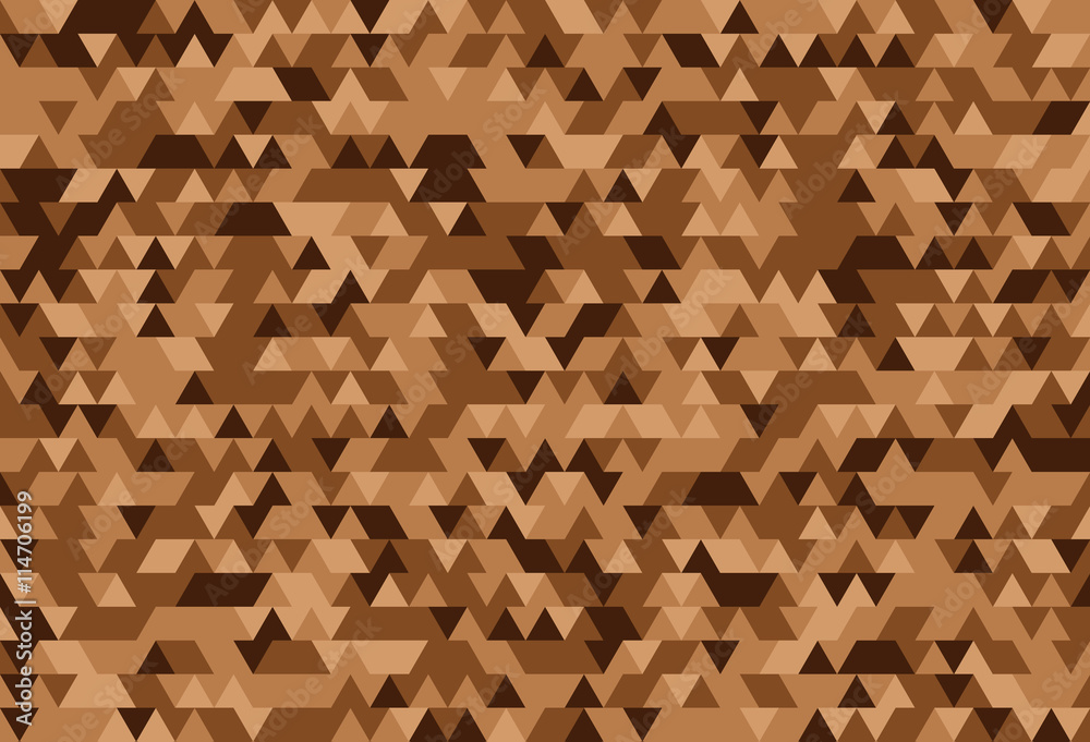 Abstract background of the triangles. The gradation of brown. Brown hues. Abstract background of the triangles. The gradation of brown. Brown hues.