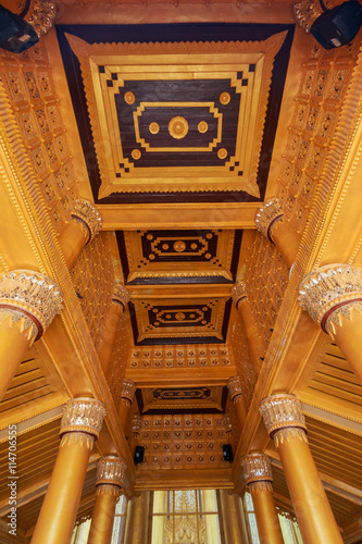 BAGO, MYANMAR - APRIL 26: The palace of the king in Myanmar in the past. Kambawzathardi golden palace. Kambodza Thadi Palace, Kanbawzathadi Palace in Bago, Myanmar 26 April 2016. photo