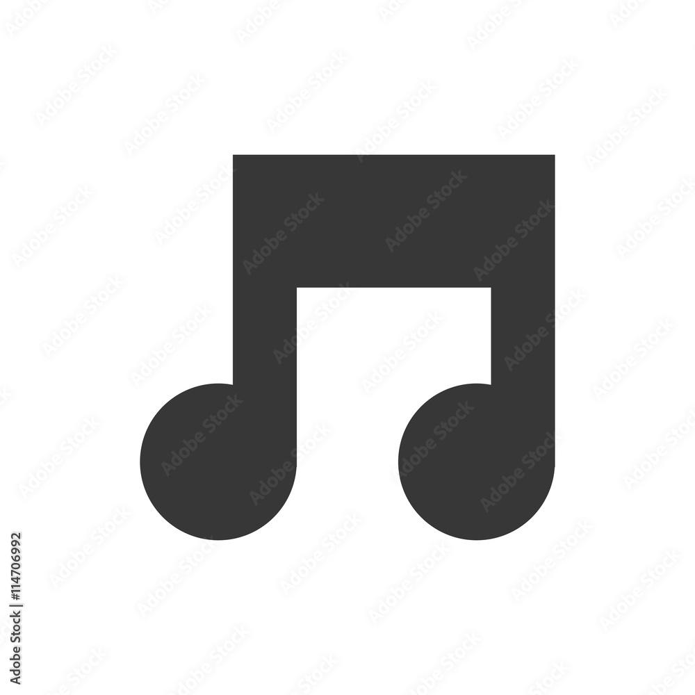 Music and Sound concept represented by note icon. isolated and flat illustration Music and Sound concept represented by note icon. isolated and flat illustration