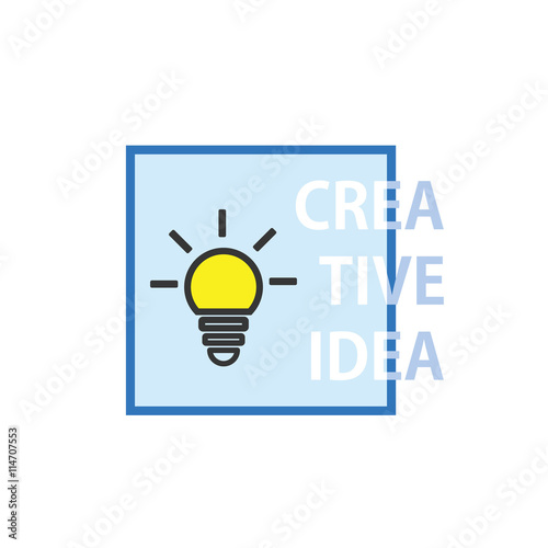 creative idea with lightbulb icon illustration