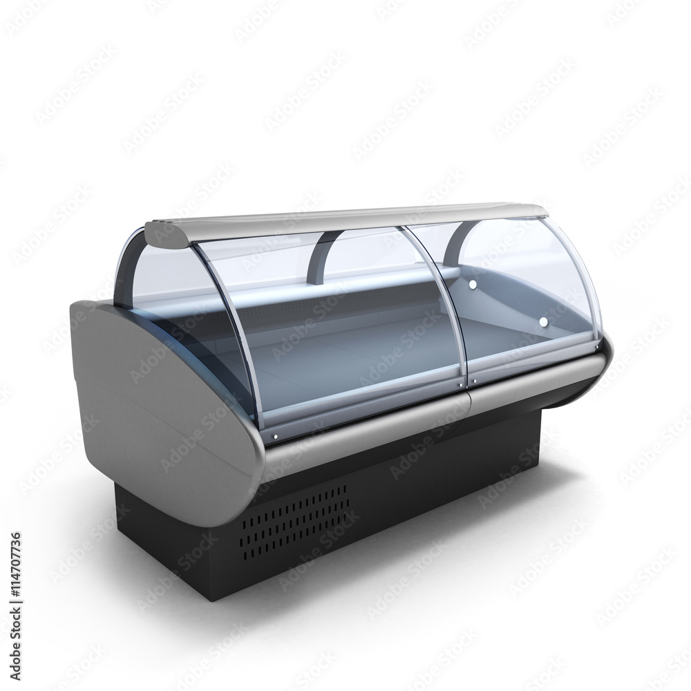 food display fridge 3d render on white backgrownd food display fridge 3d render on white backgrownd