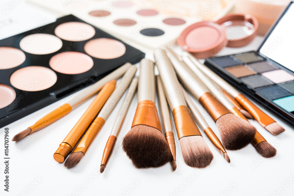 Professional makeup brushes and tools, make-up products set Professional makeup brushes and tools, make-up products set