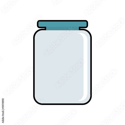 Kitchen and Cooking concept represented by jar icon. isolated and flat illustration 